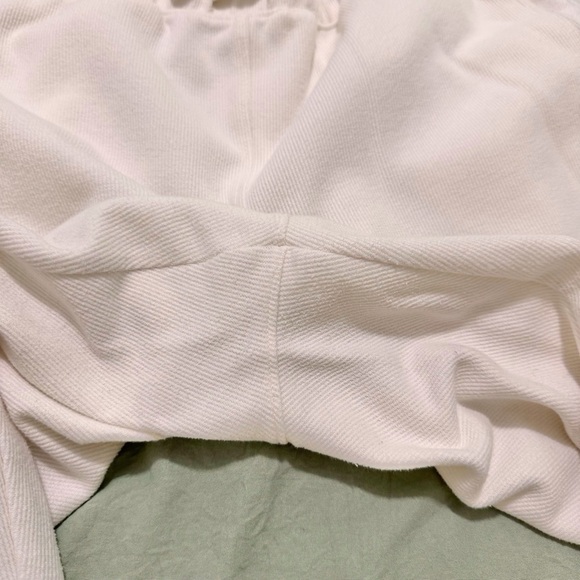 All in Motion Ribbed Cotton Blend Crop/Ankle Joggers Pull-on Large Cream/Ivory - Picture 4 of 8